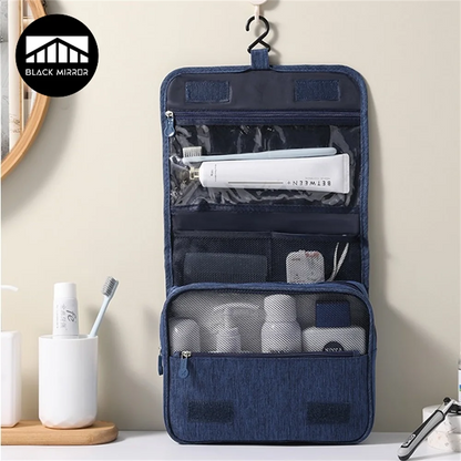 Portable Waterproof Toiletry Bag with Hanging Hook - Large Capacity Cosmetic Storage for Travel and Makeup for Women and Men