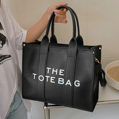 Geräumige Damen-Tote Bag – modisch mit Buchstabenprint & Umhängetasche