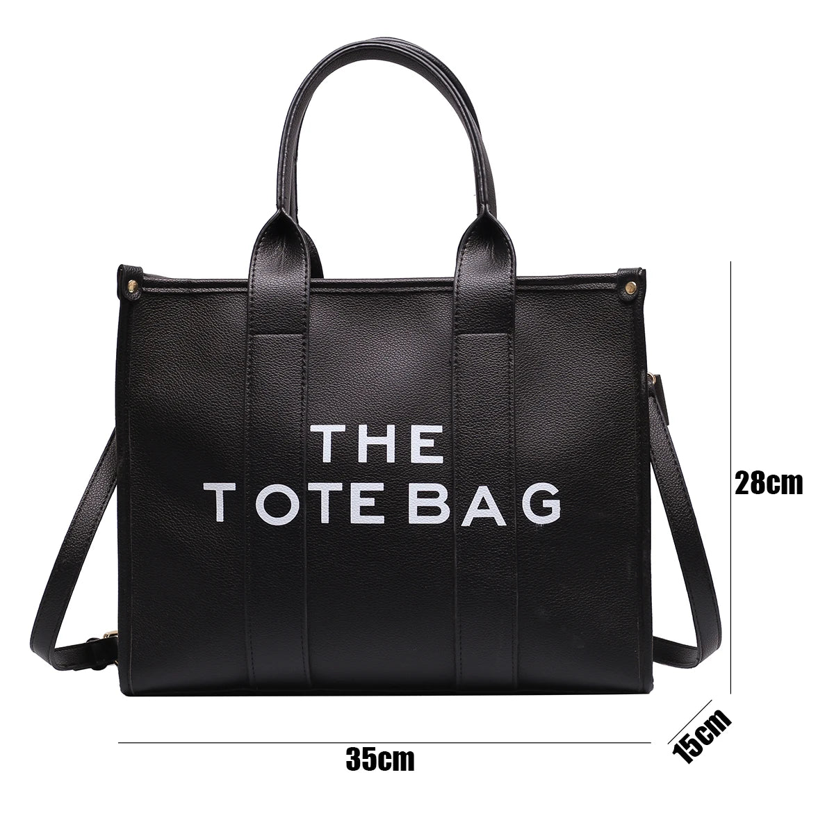 Geräumige Damen-Tote Bag – modisch mit Buchstabenprint & Umhängetasche